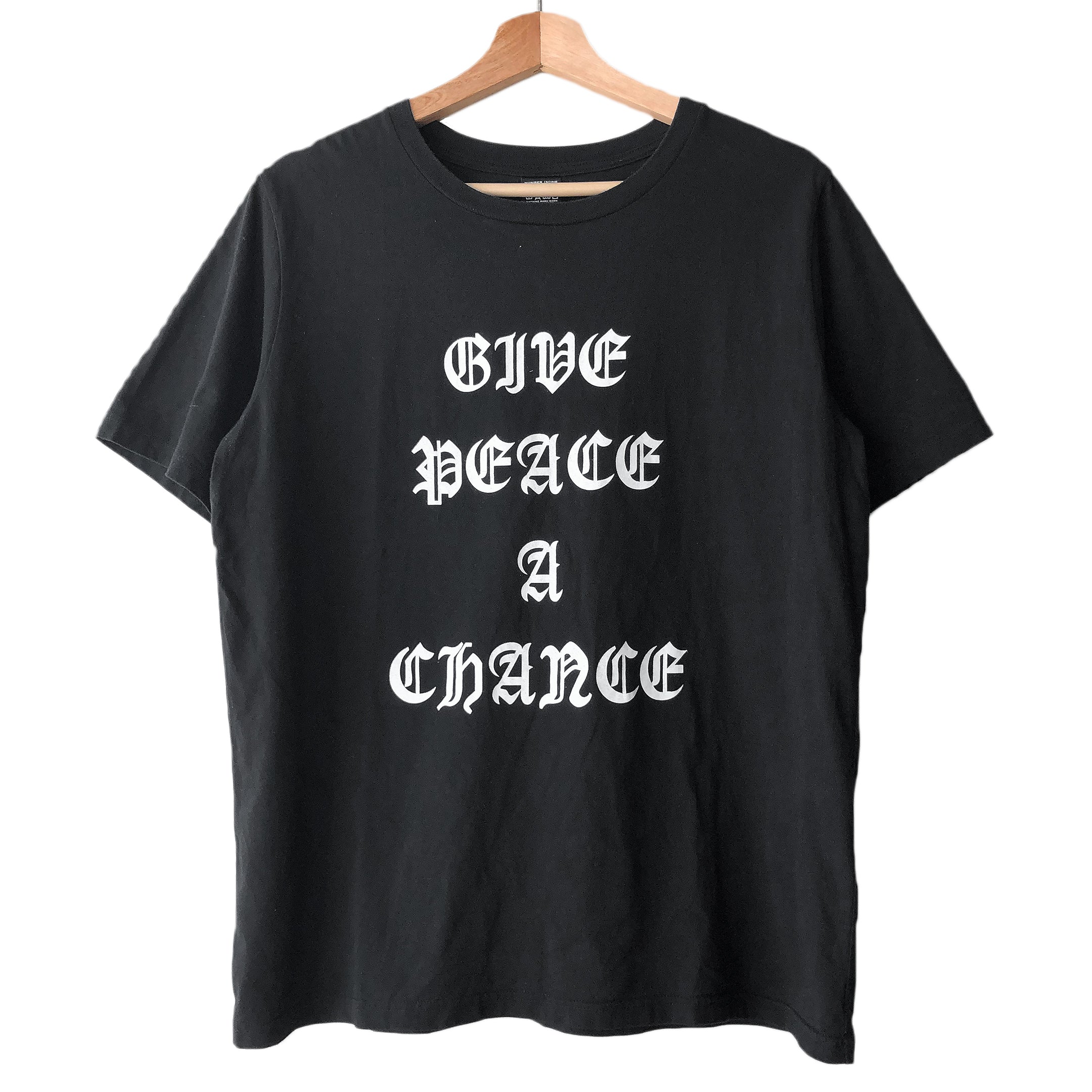 ナンバーナイン 復刻 GIVE PEACE A CHANCE T-SHIRT-