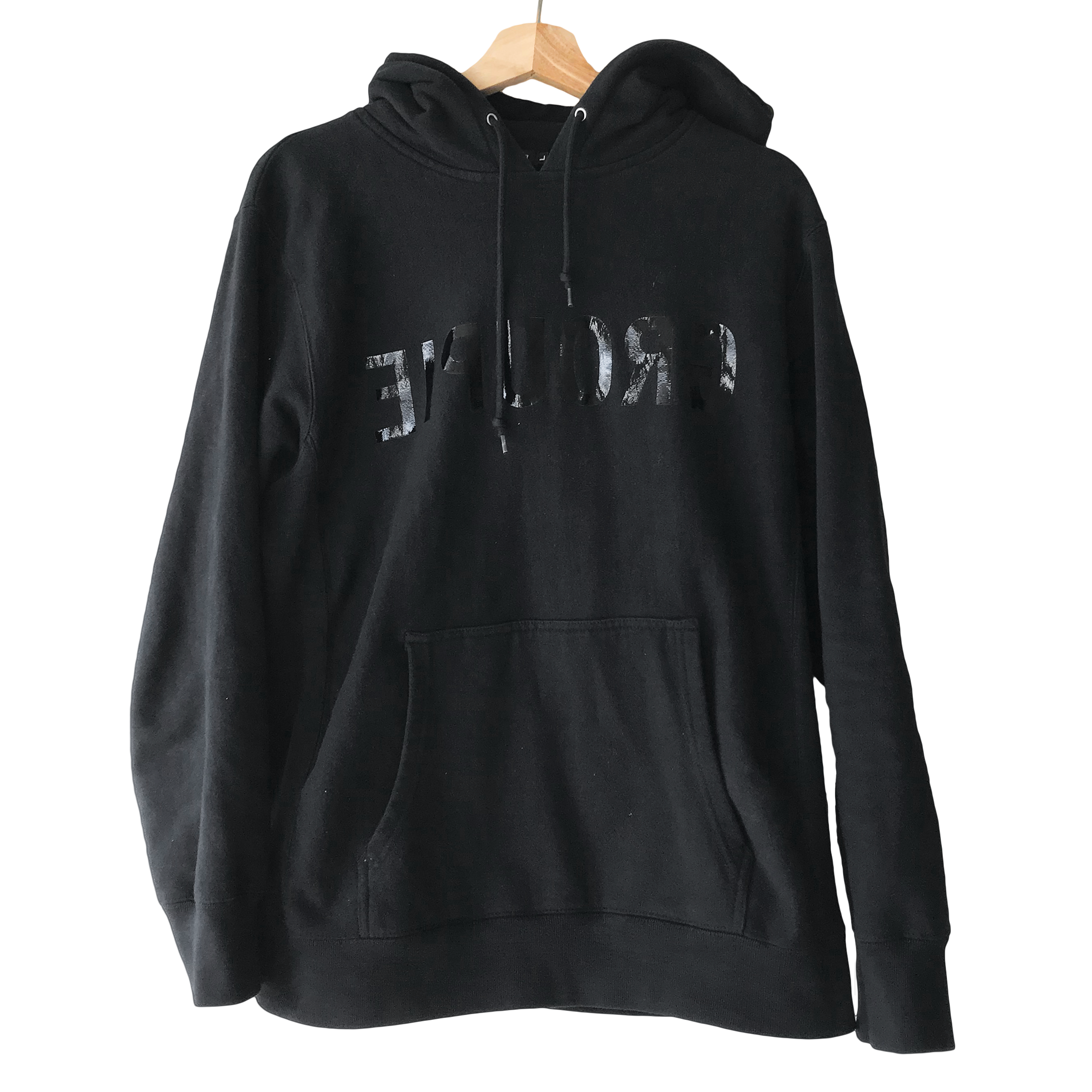 Undercover Black “Groupie” Hoodie - SS99 “Relief” - SILVER LEAGUE
