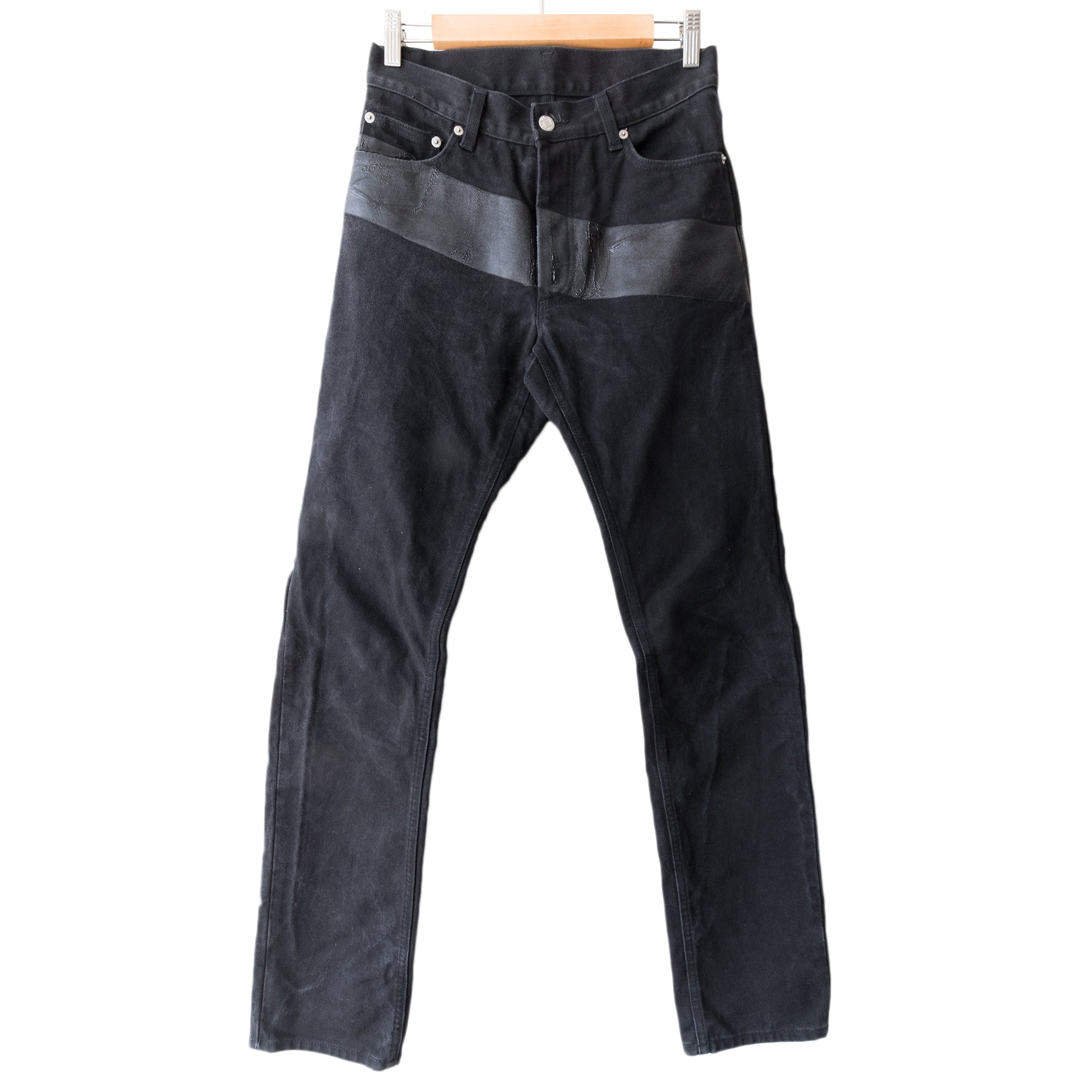 helmut lang 2003ss rubber paint denim