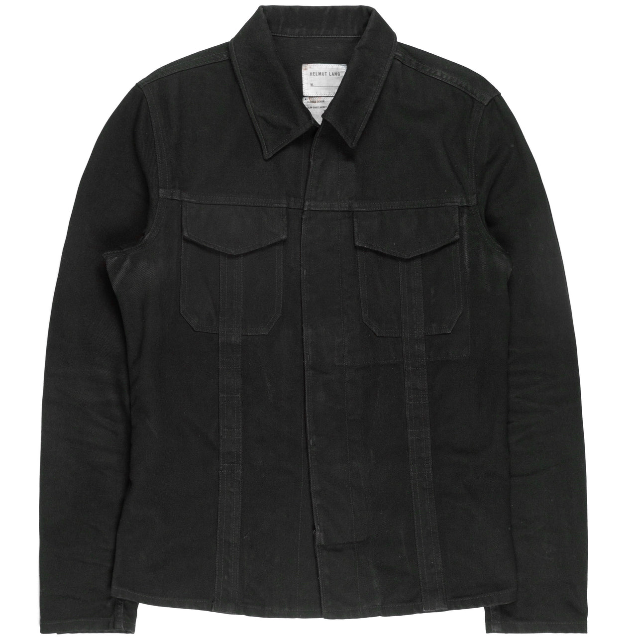Helmut Lang Black Denim Slim Shirt Jacket