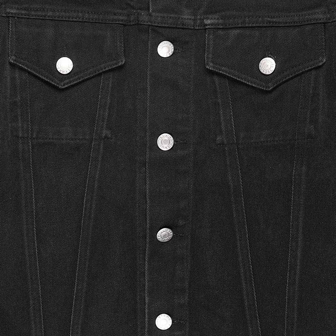 Helmut Lang Black Denim Trucker Jacket - 1998