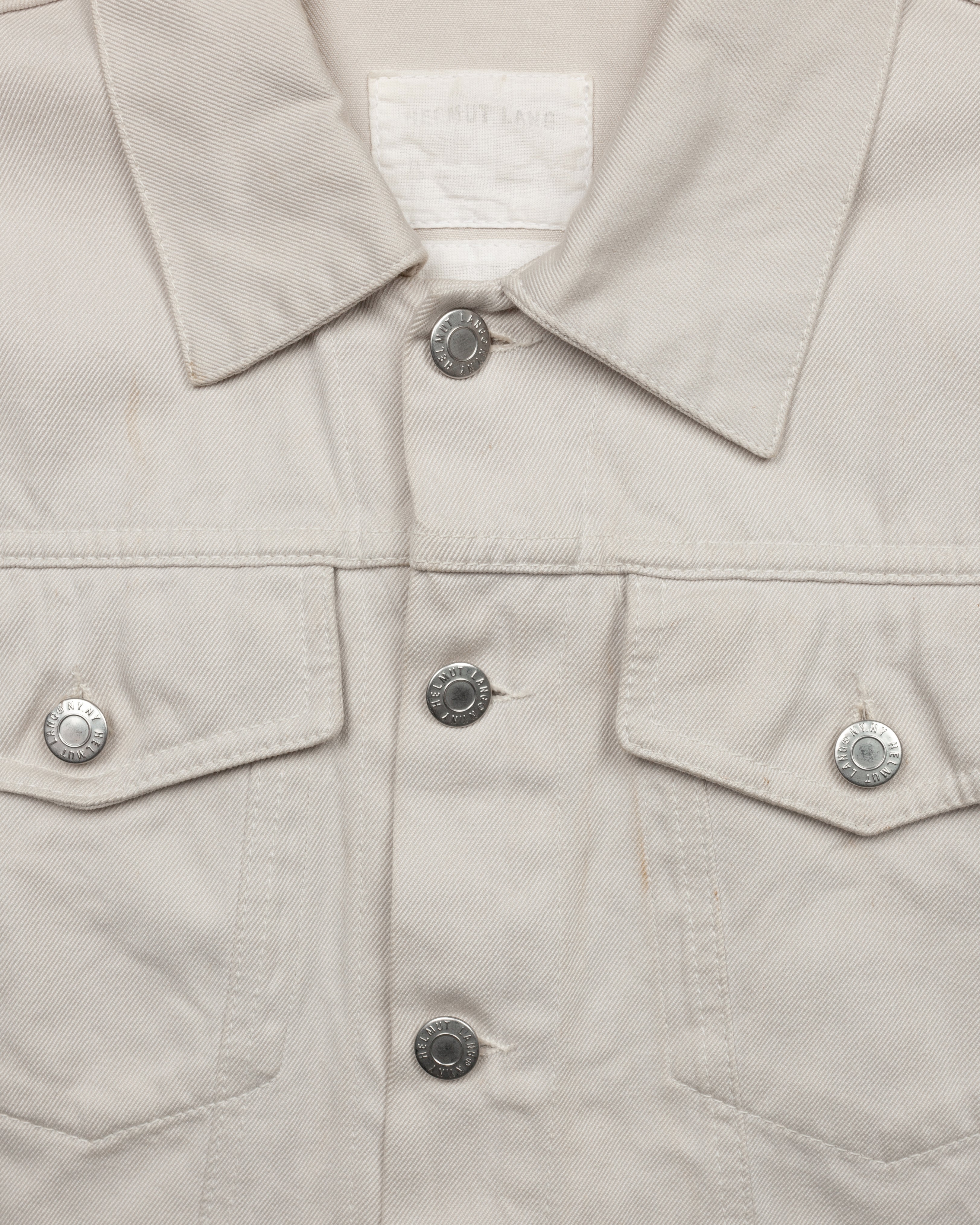 Helmut Lang Natural White Denim Trucker Jacket - SILVER LEAGUE