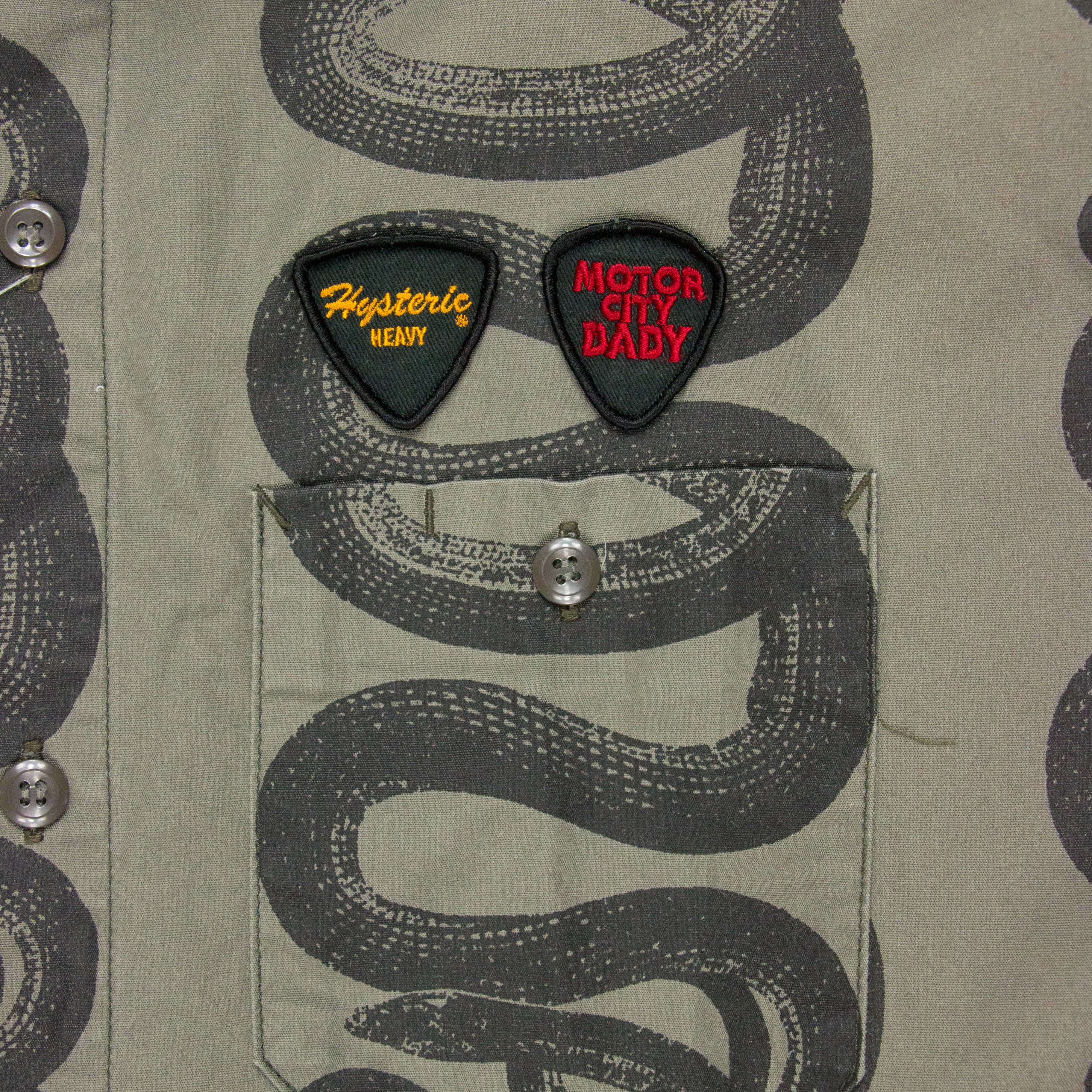 Hysteric Glamour Snake Shirt - SILVER LEAGUE