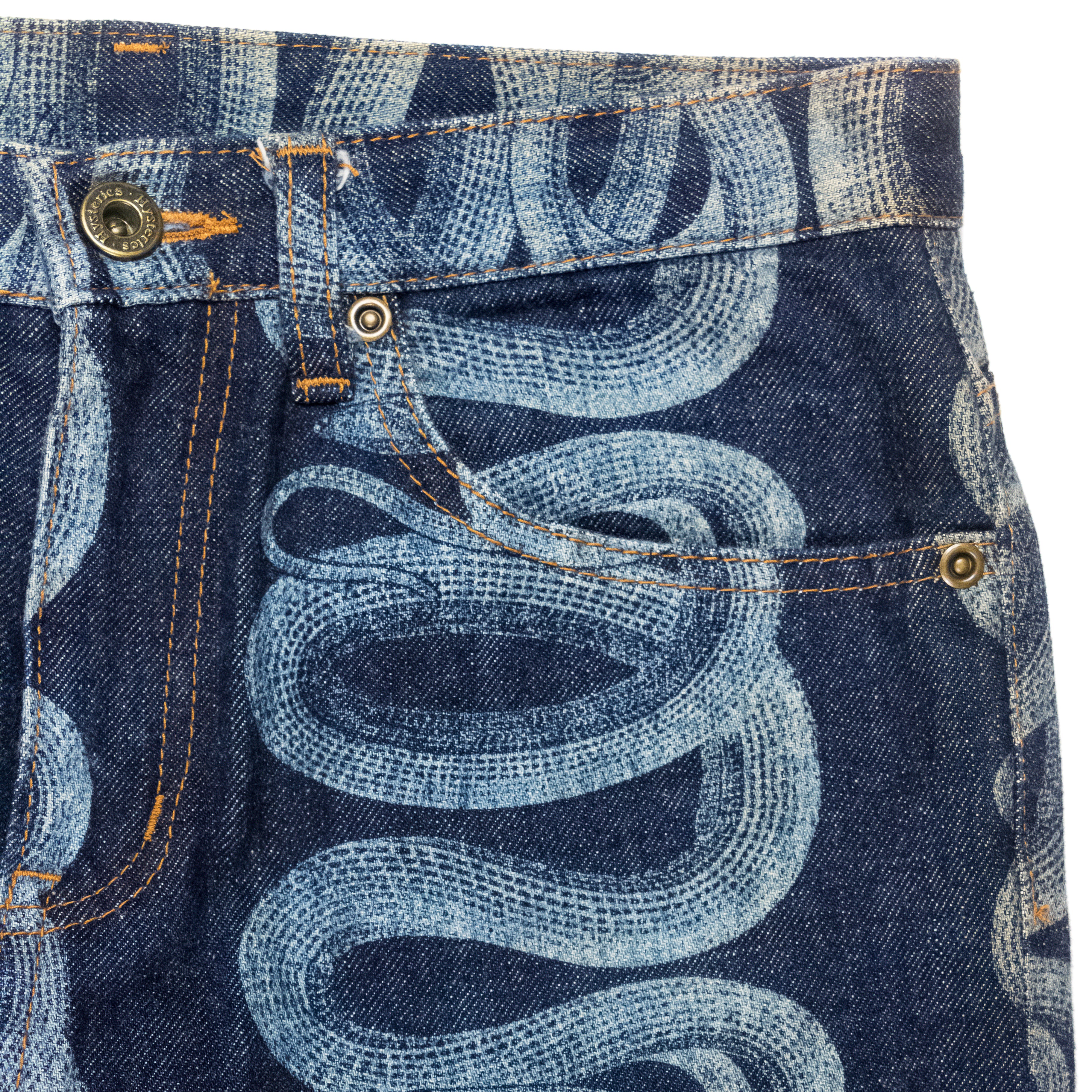 Hysteric Glamour Blue Snake Jeans - SILVER LEAGUE