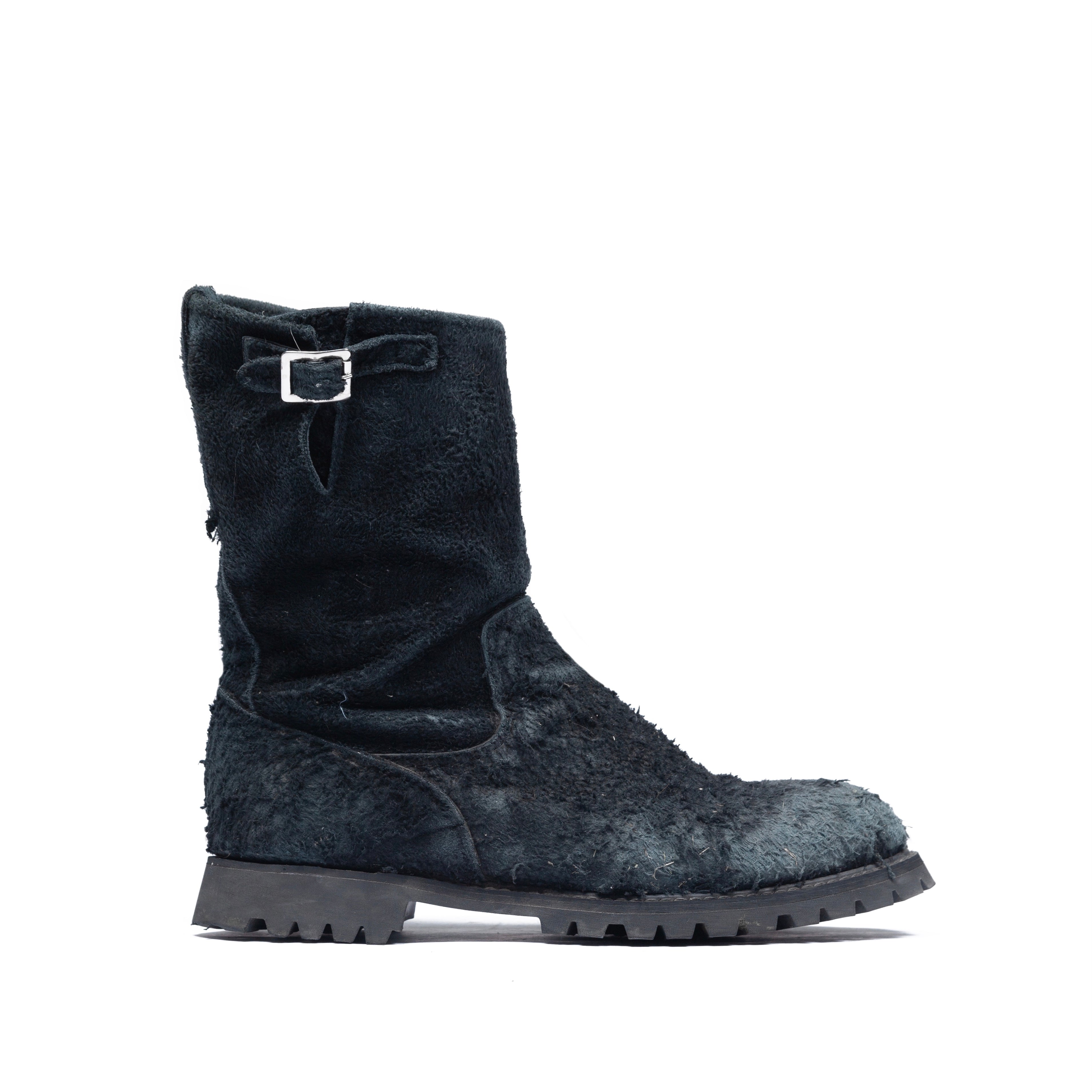 Undercover Burnt Suede Engineer Boots - AW06 “BBV / GURUGURU