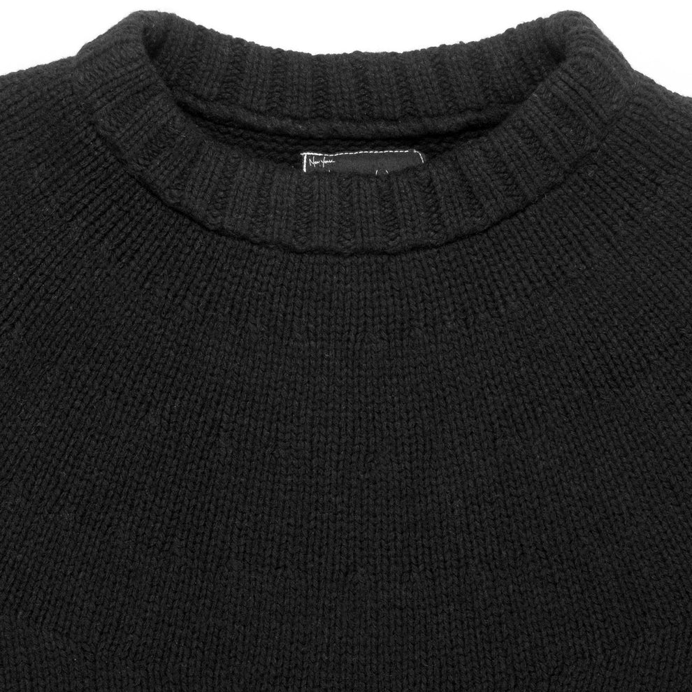 Number (N)ine Wool Knit Sweater - AW06 “Noir” - SILVER LEAGUE