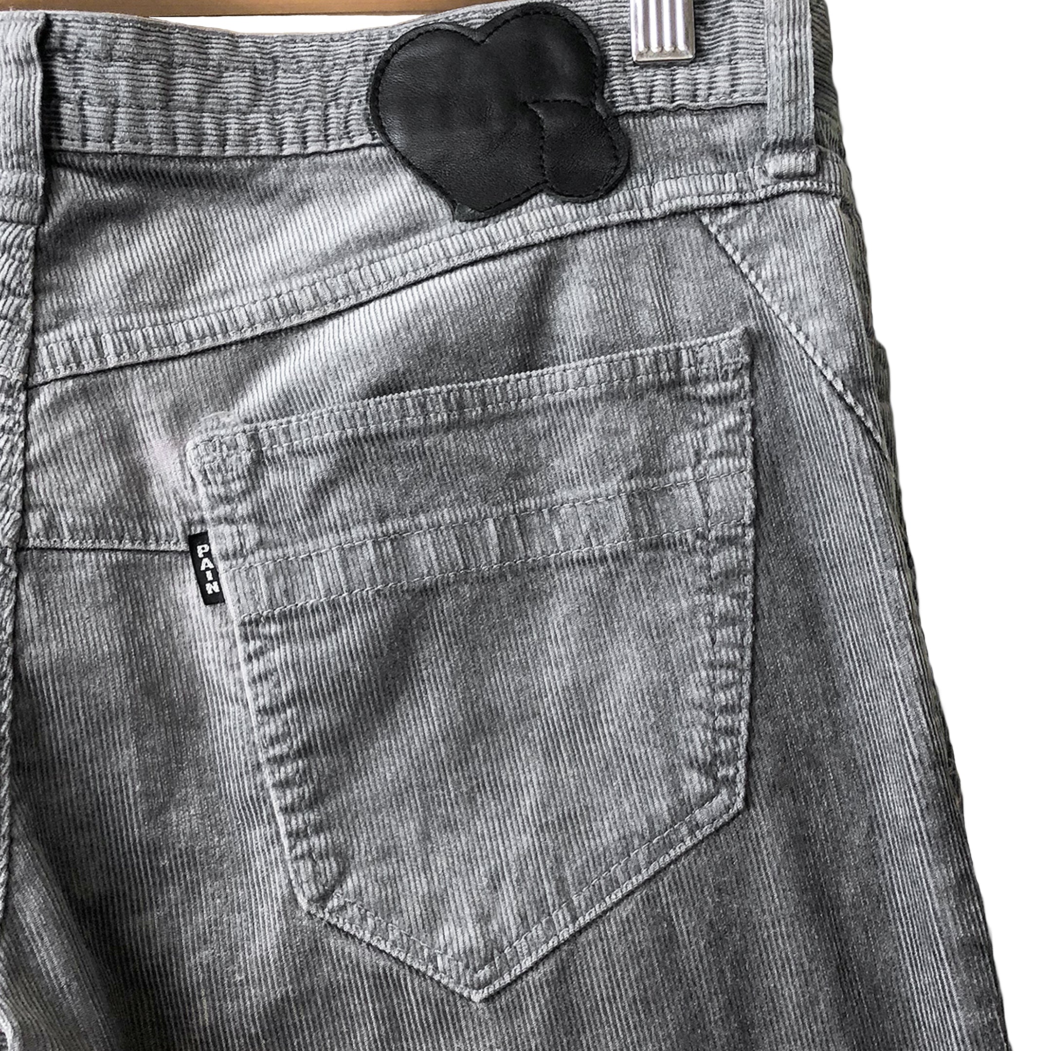 Number (N)ine Grey Corduroy Pain Jeans - SILVER LEAGUE