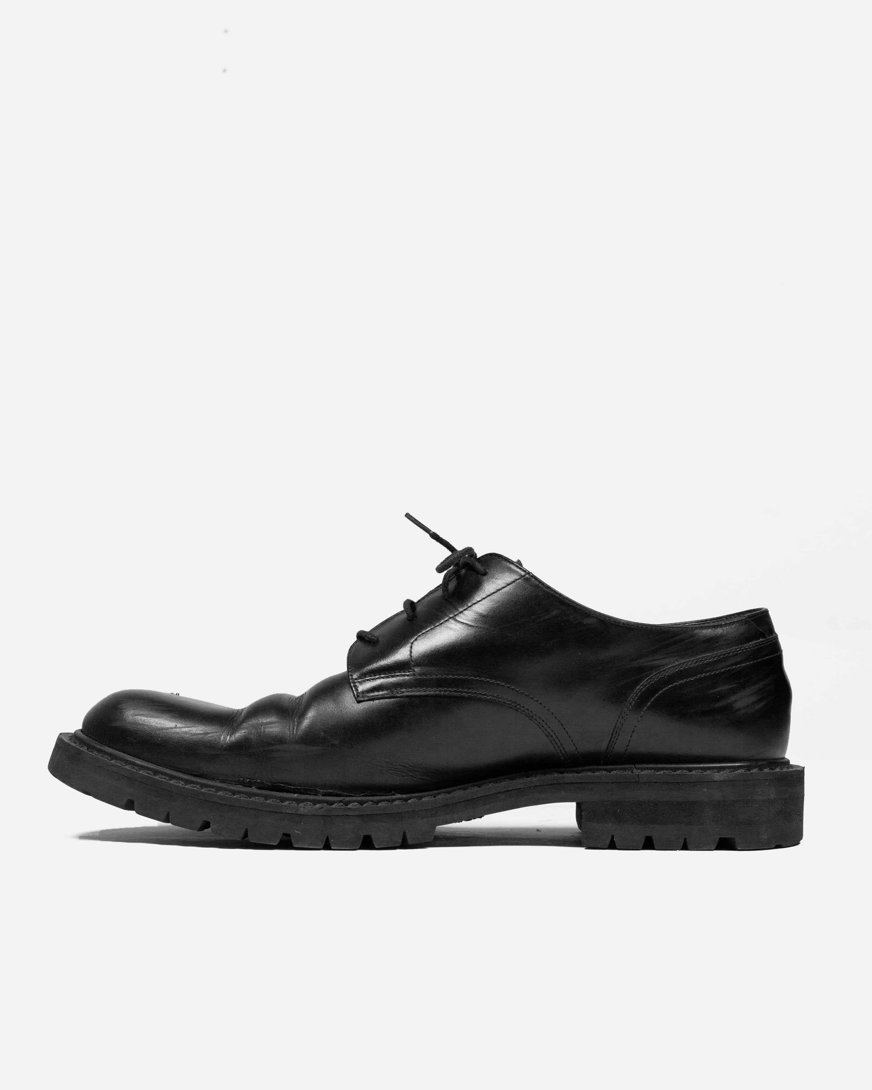 Dries Van Noten Black Leather Derby's - SILVER LEAGUE