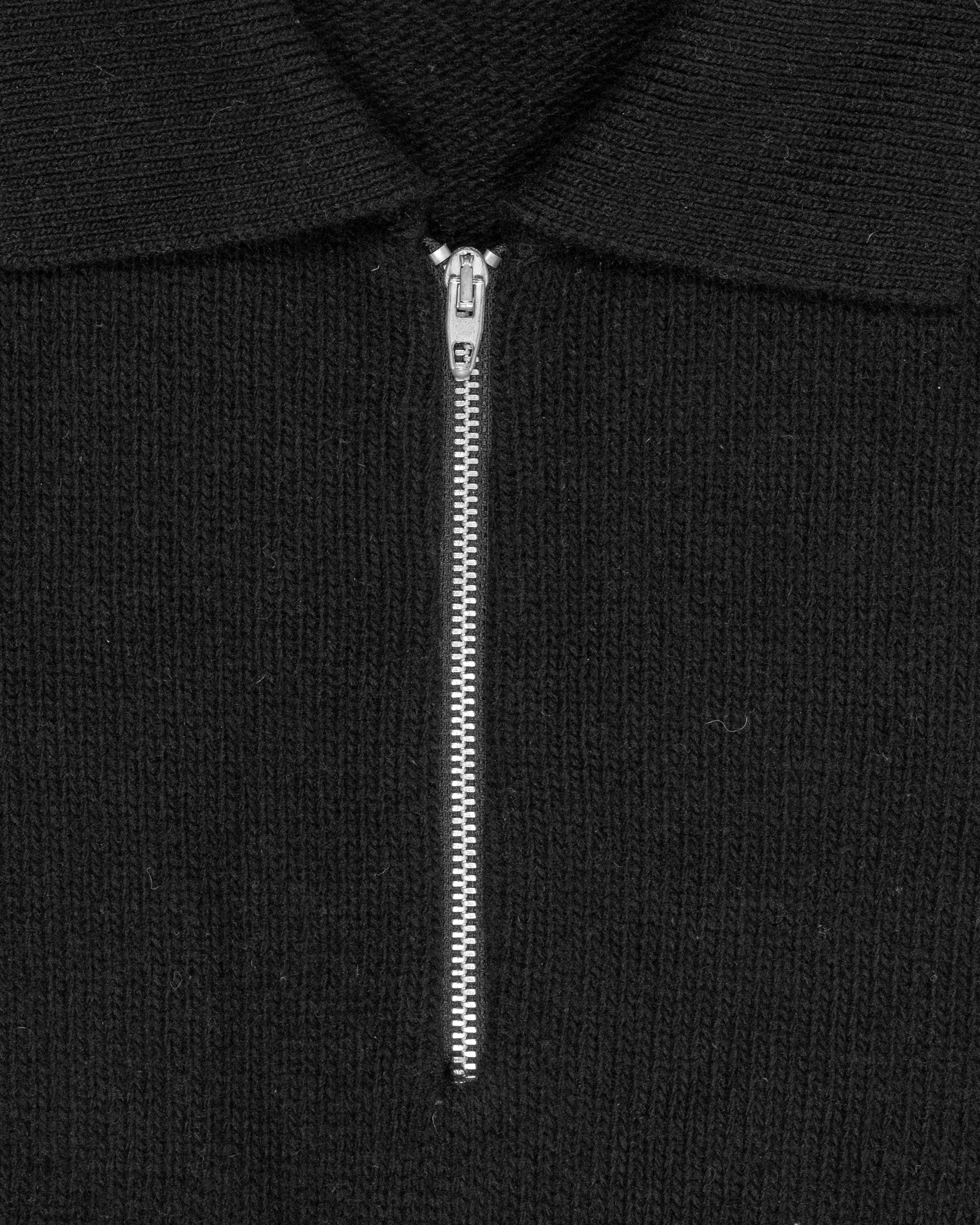 Helmut Lang Ribbed Quarter-Zip Knitted Sweater - AW98 - SILVER LEAGUE