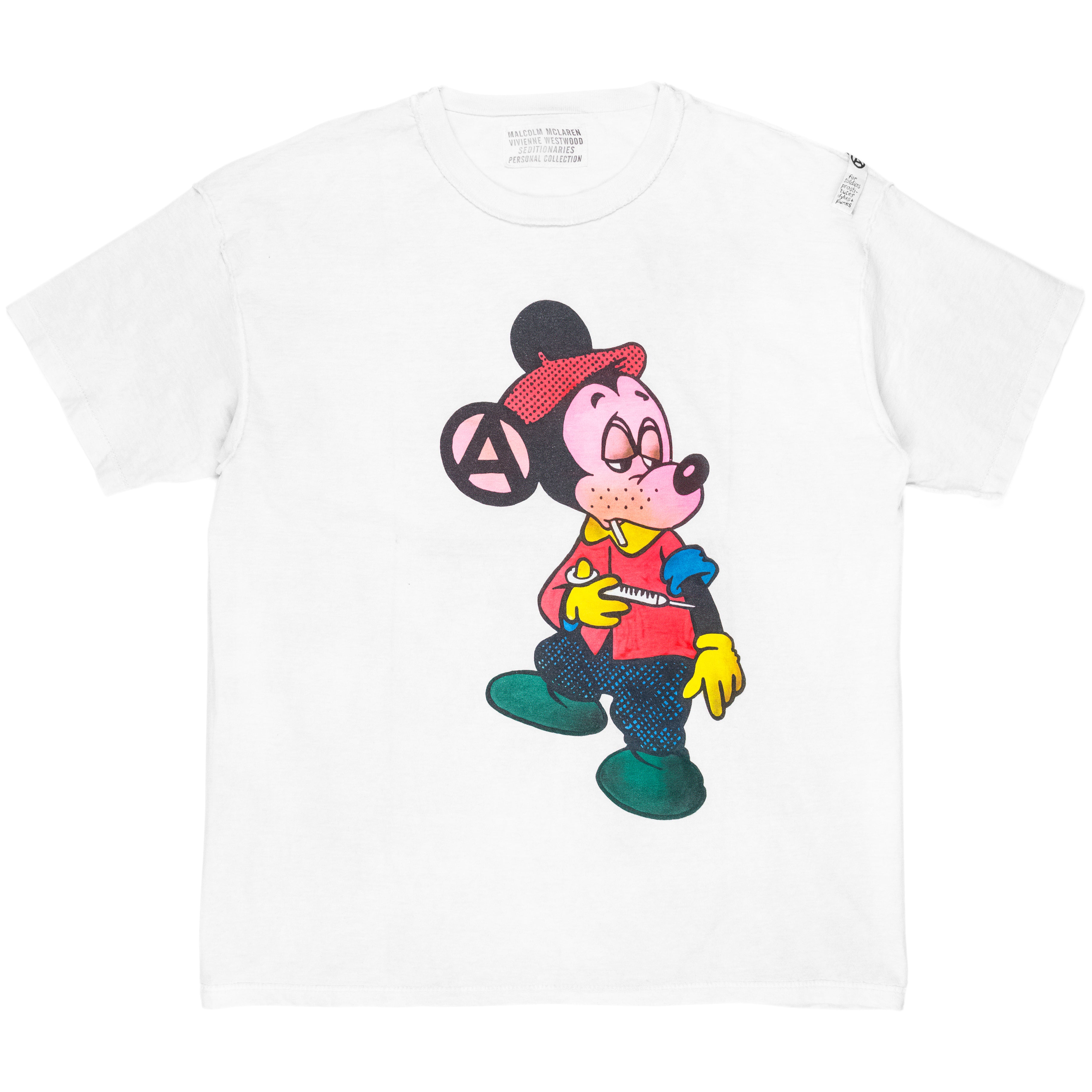 Seditionaries Mickey Shooting Heroin Tee - 1970's - SILVER LEAGUE