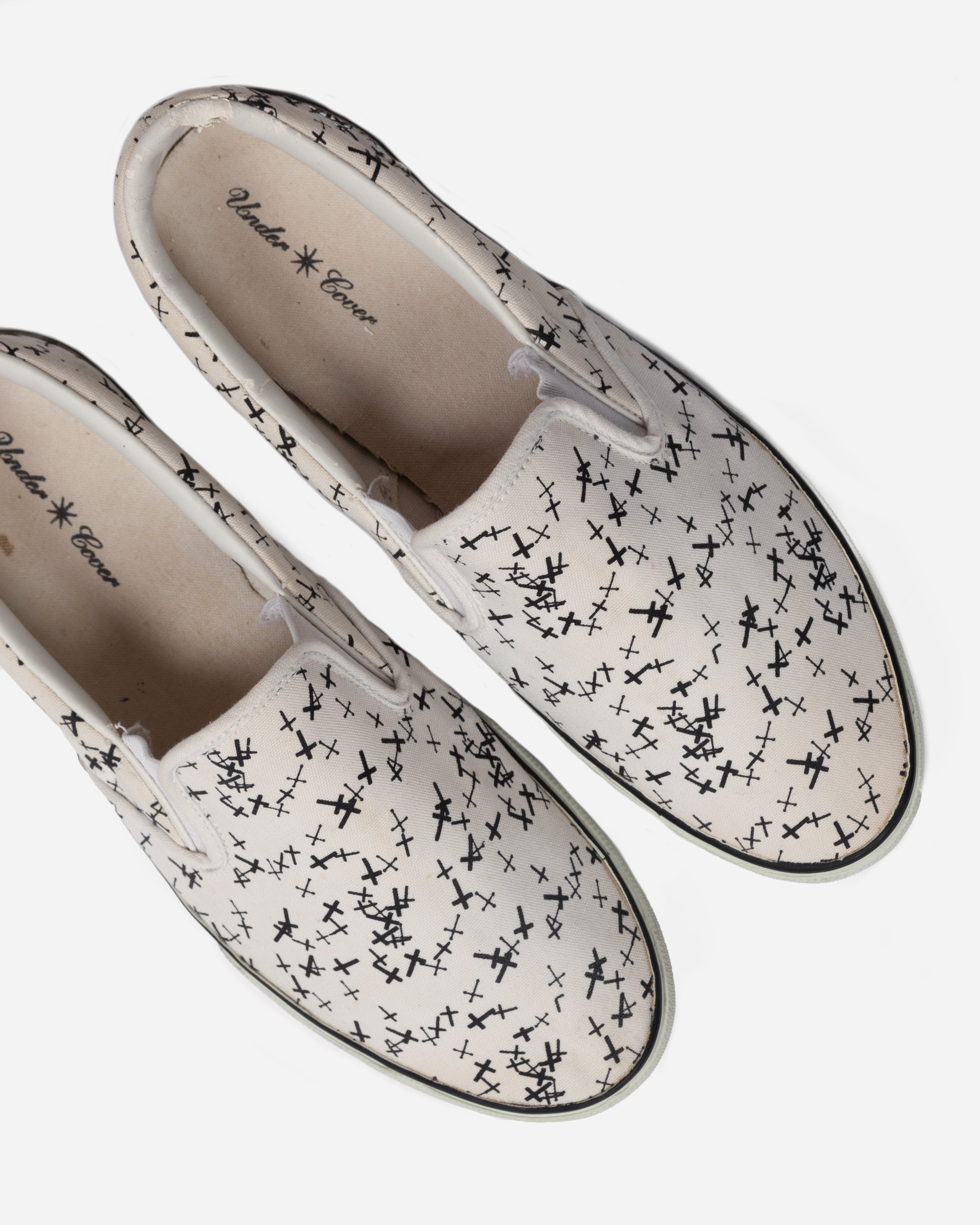 Undercover Cross Print Slip-On Sneakers - AW02 “Witches Cell