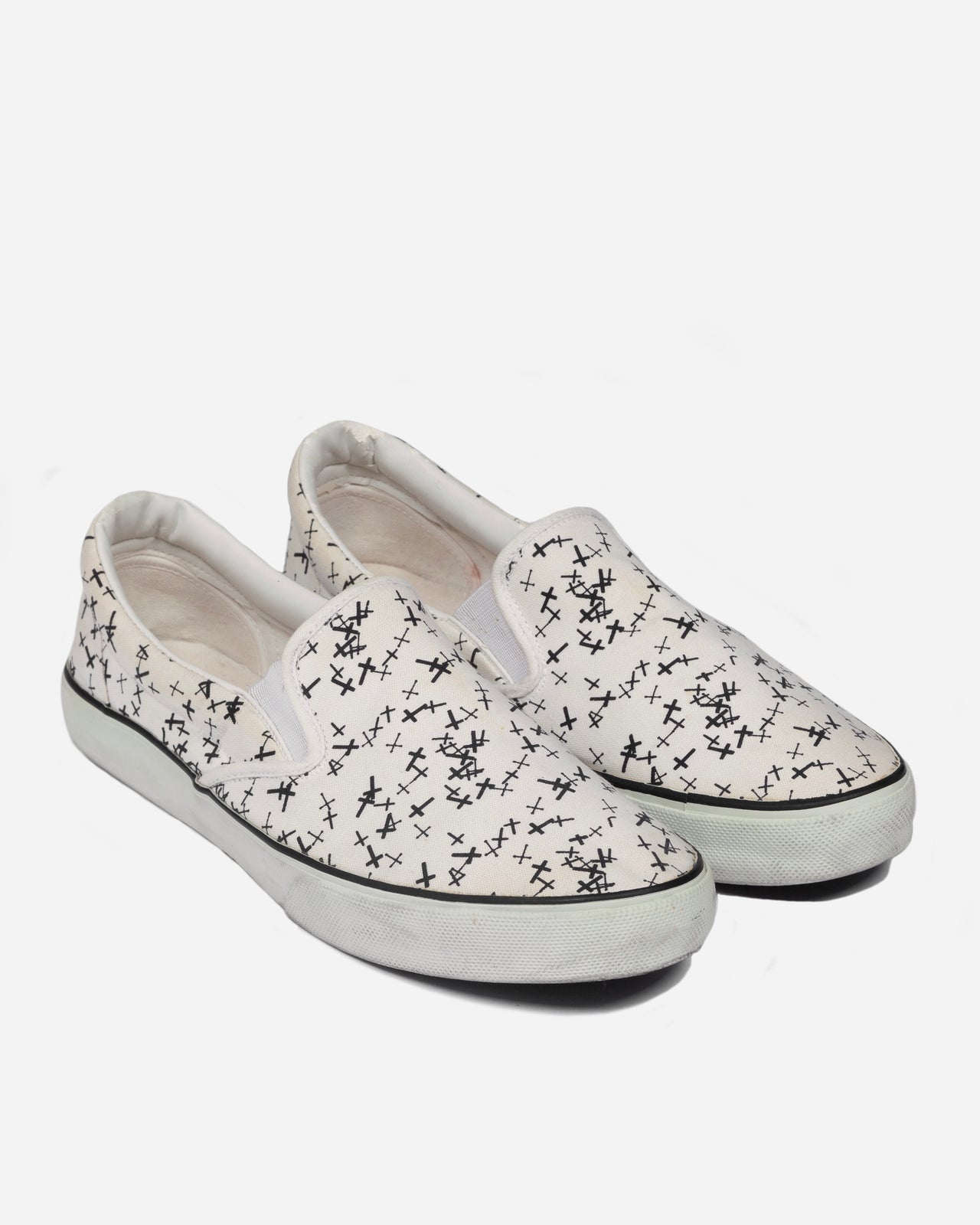 Undercover Cross Print Slip-On Sneakers - AW02 “Witches Cell Division”