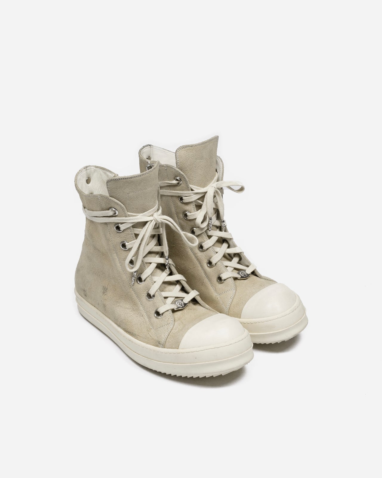 Rick Owens x Chrome Hearts Suede Ramones Sneakers
