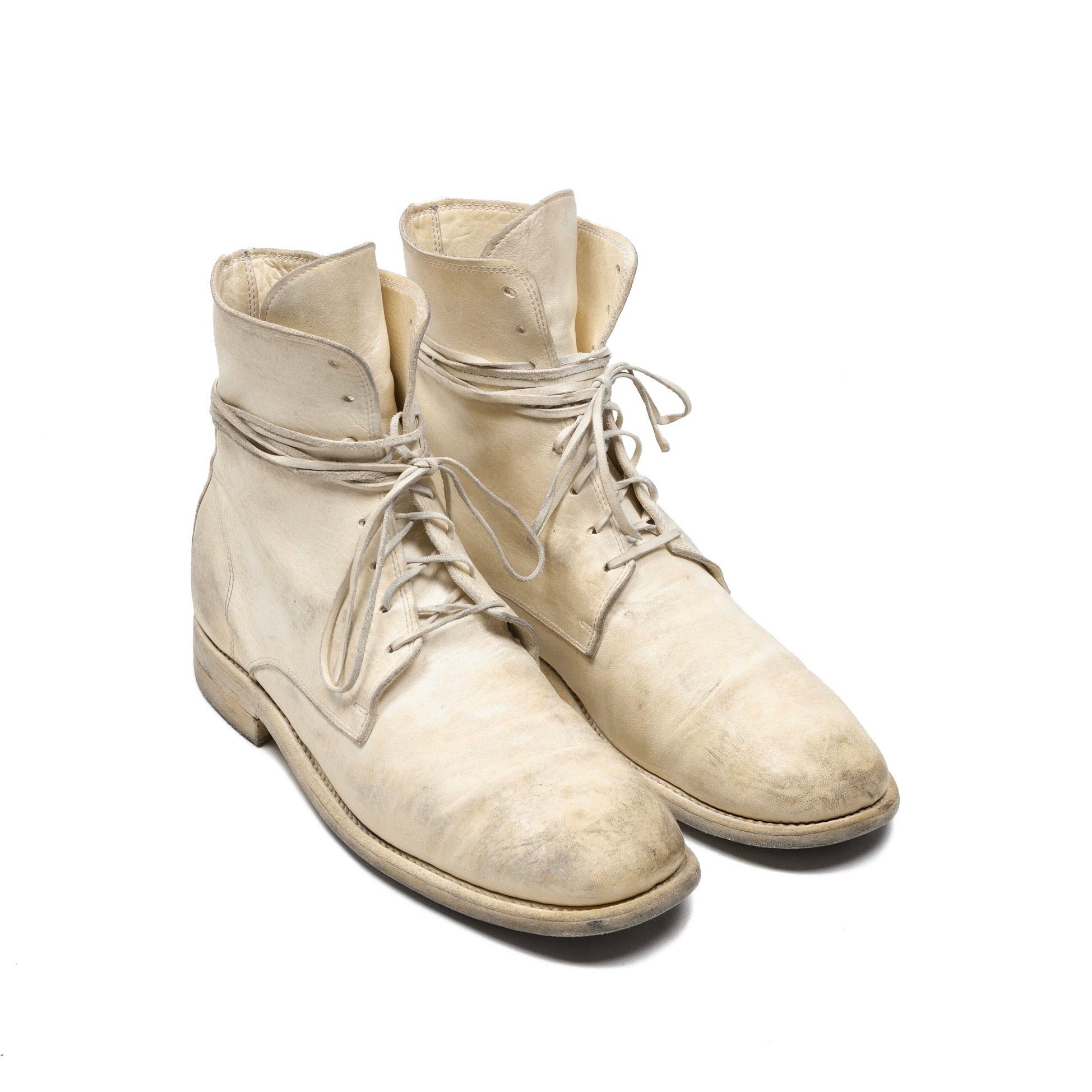 Guidi 995z Cream Calf Leather 8-Eye Boot - SILVER LEAGUE