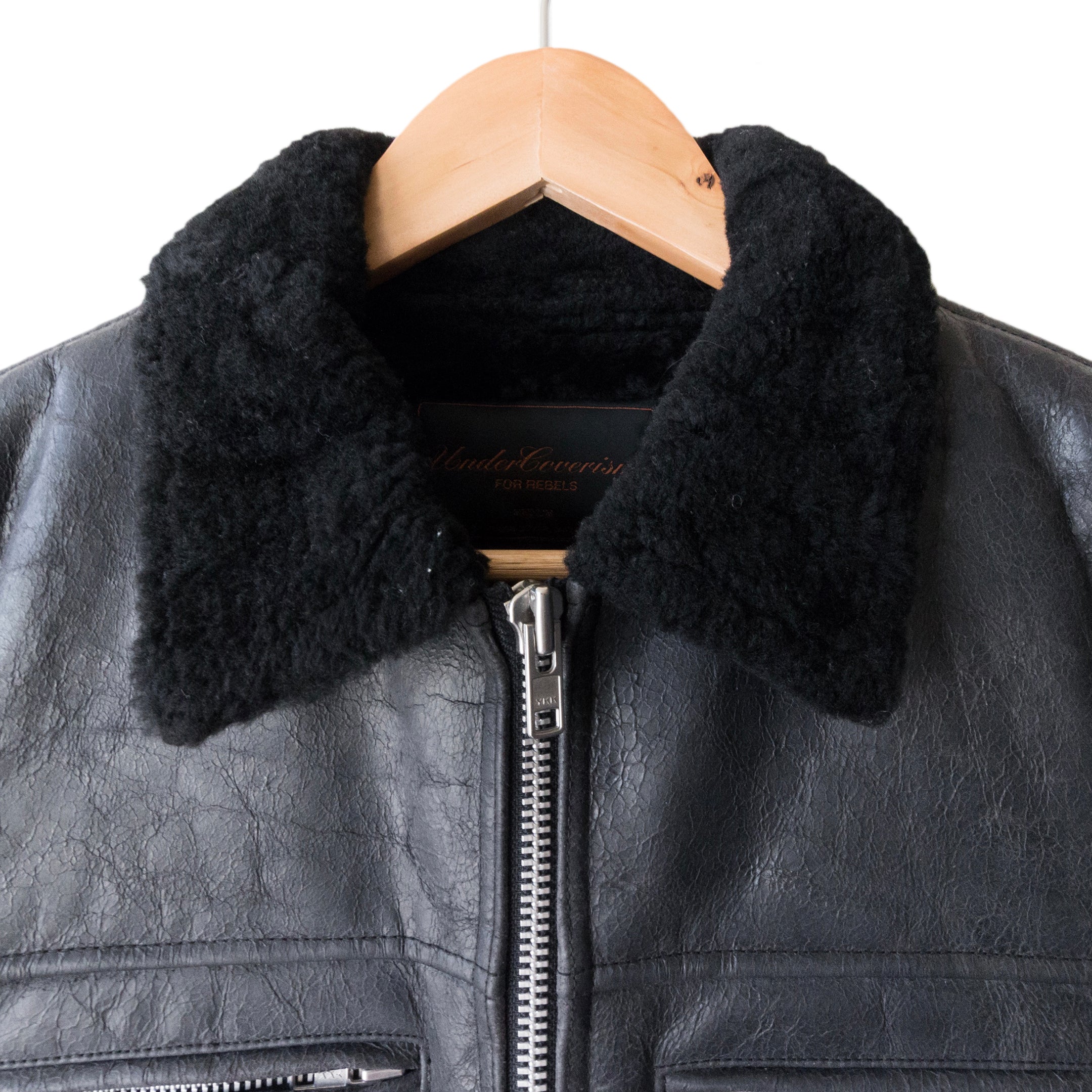 Undercover Cracked Shearling Jacket - AW02 