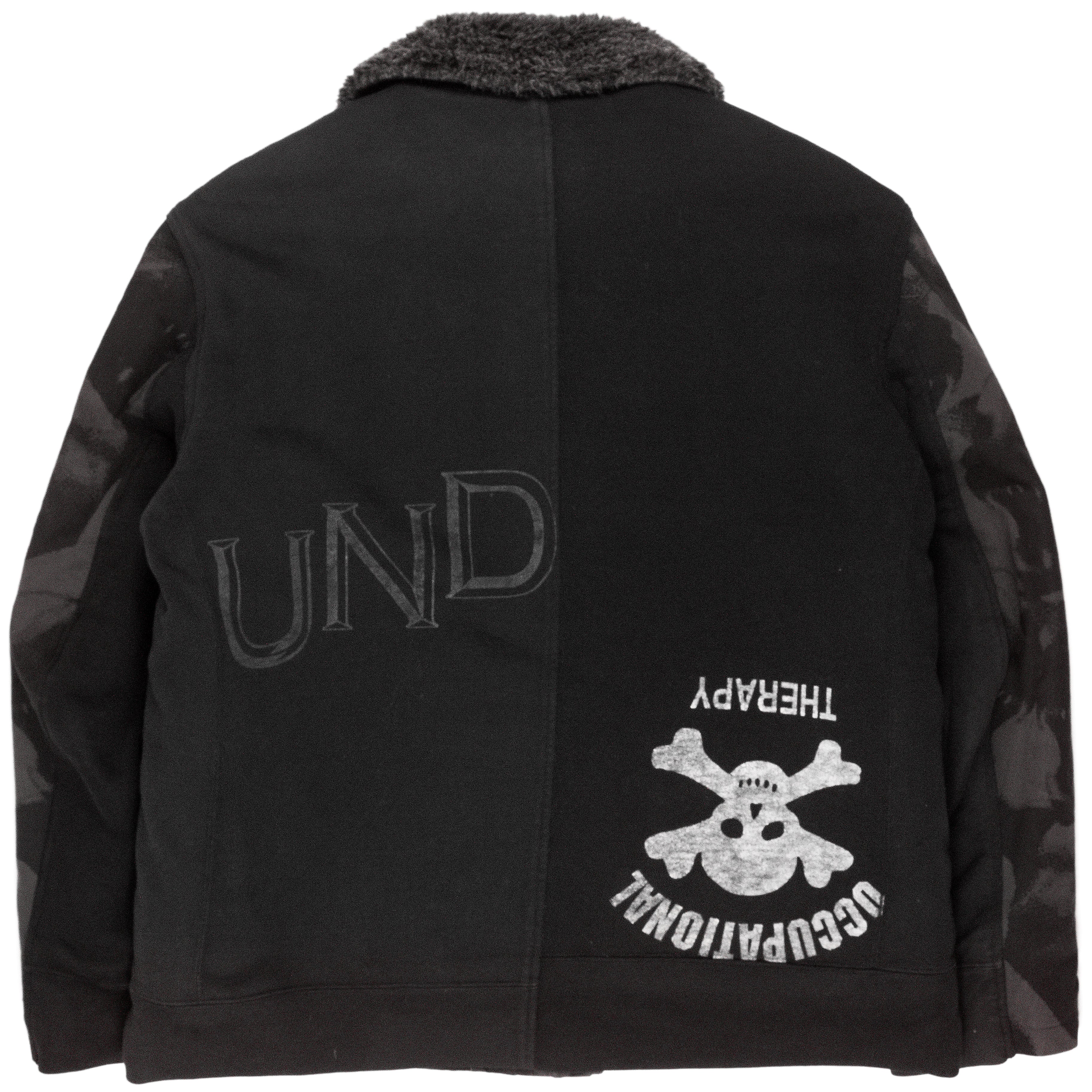 Undercover “UISM” Dog Camo Deck Jacket - AW03 “Paperdoll” - SILVER