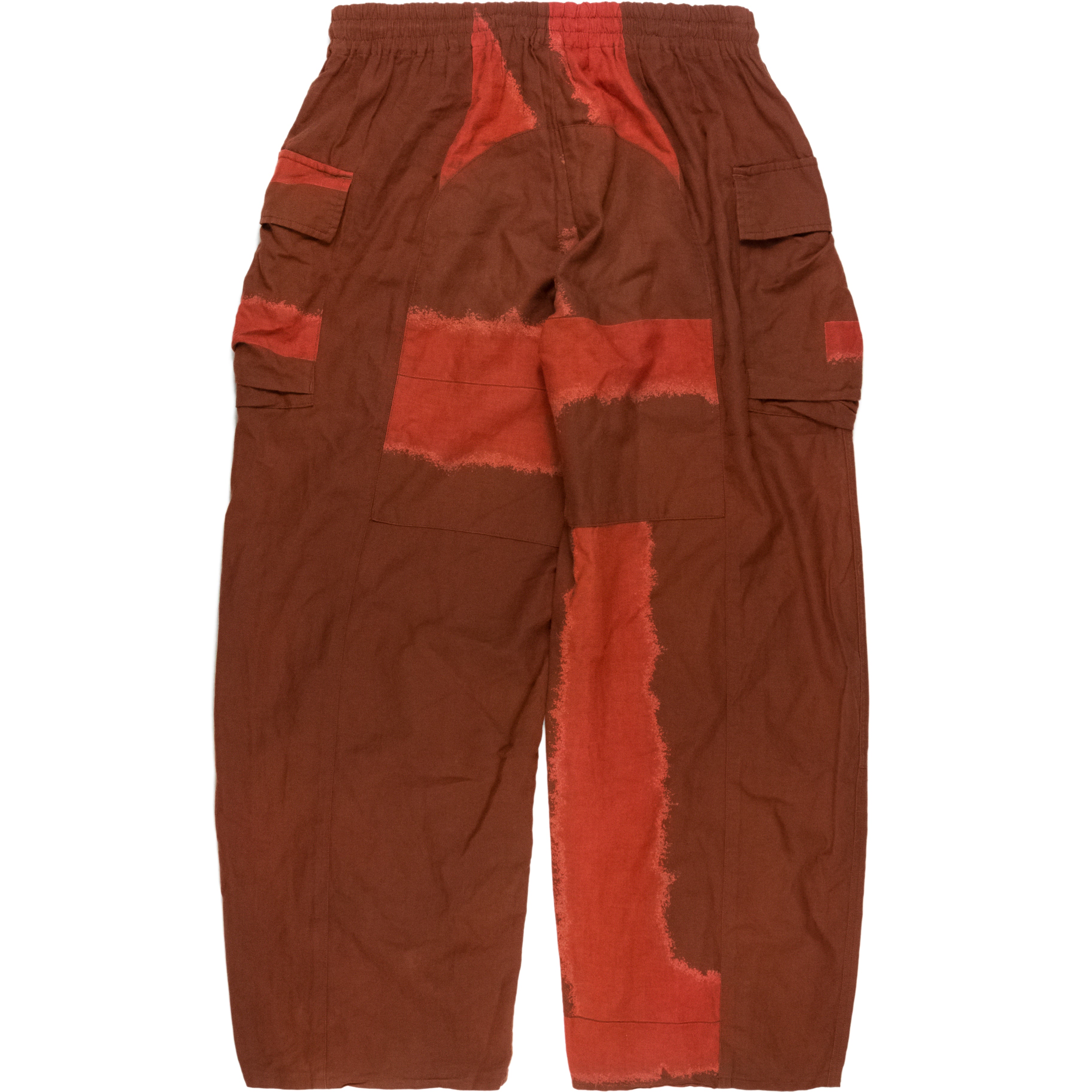 Yoshiyuki Konishi Rust Vomit Cargo Trousers - SILVER LEAGUE